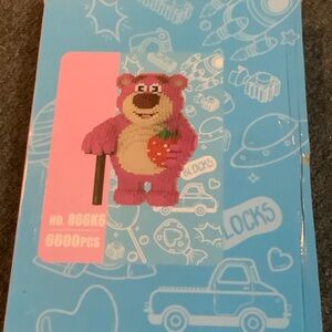 Strawberry Bear Building Blocks Set - Pink